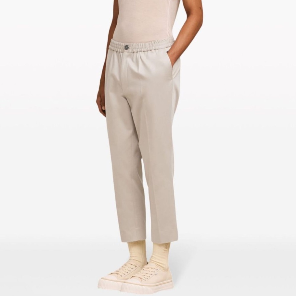 NEW AMI PARIS Elasticated Waist Trouser Vanilla Color Khaki Pants Size 42 Men